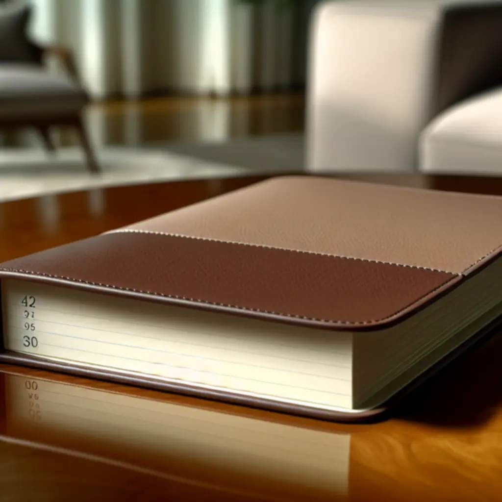 Dziennik w skórzanej oprawie wegańskiej