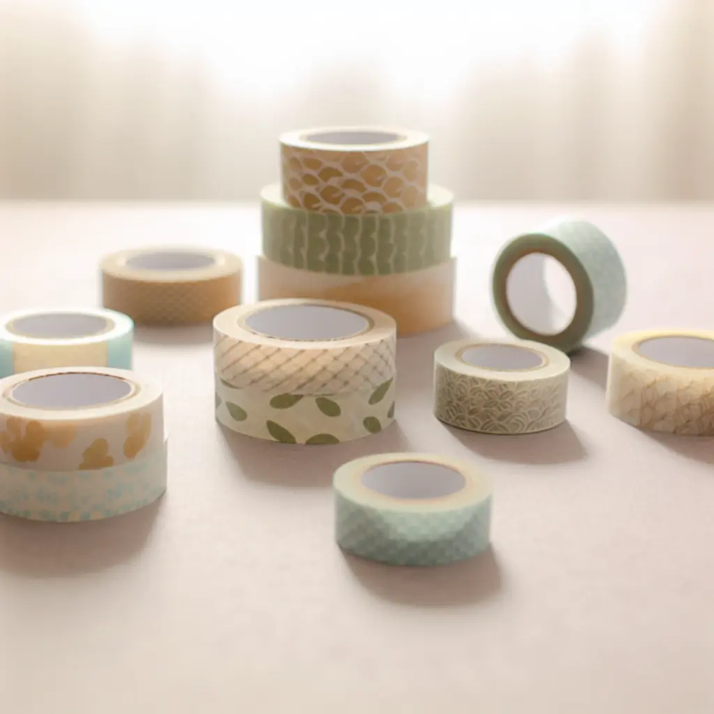 Zestaw taśm washi w subtelnych wzorach